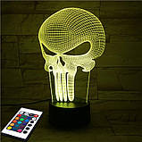 3D світильник з пультом і акумулятором 3D Lamp Картель (LP-2689), фото 5