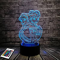 3D-світильник з пультом і акумулятором 3D Lamp Холодне серце (LP-2673)