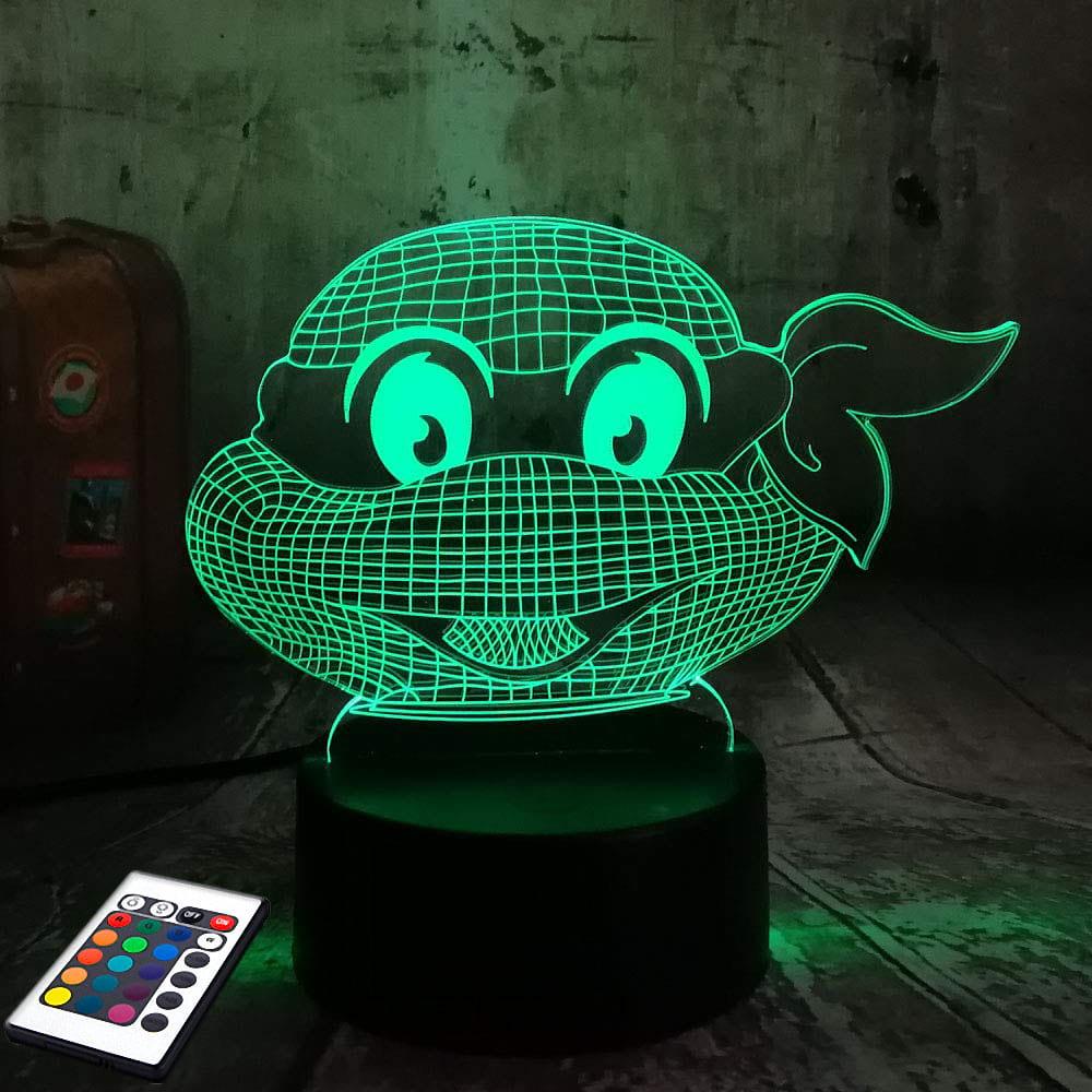 3D світильник з пультом і акумулятором 3D Lamp Черепашка ніндзя (LP-2457)