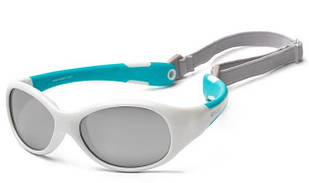 Koolsun Flex — Сонцезахисні окуляри (3-6 років), колір біло-бірюзовий