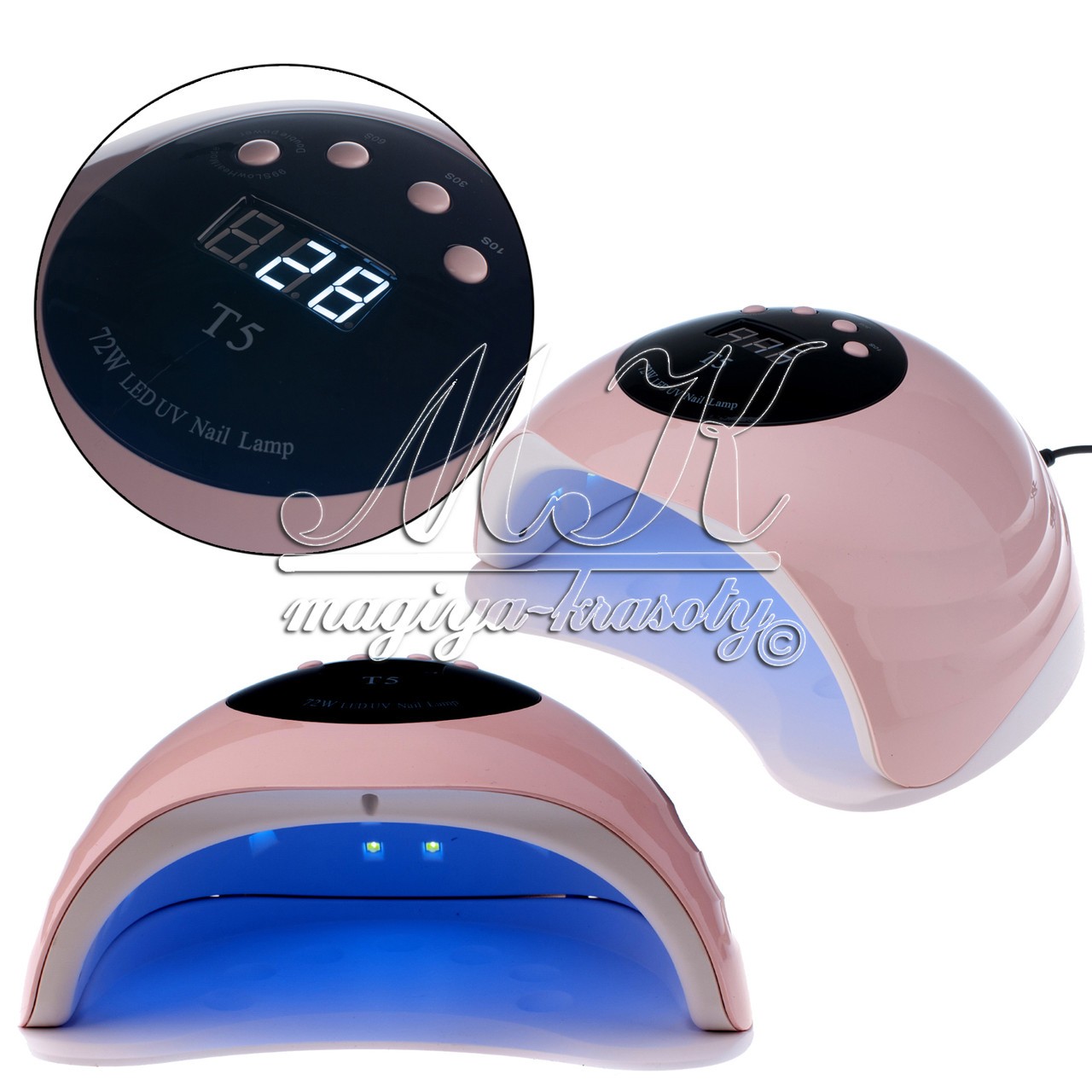 Лампа для манікюру T5 72W LED/UV Nail Lamp (колір в асортименті)