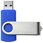 Флеш накопичувач USB 64ГБ СИНІЙ (під нанесення) 0801-1-64GB | Юсб флешка, фото 4