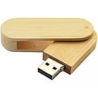 USB-флешнакопичувач під нанесення логотипу (дерев'яний) 32 ГБ бежевий колір (0201-1-32GB), фото 3