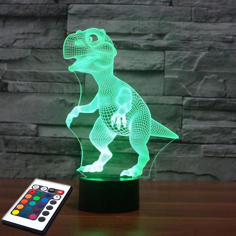 3D світильник з пультом і акумулятором 3D Lamp Динозавр (LP-2786), фото 1