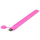 Флеш накопичувачБРАСЛЕТ (силіконовий) під нанесення логотипу 4ГБ рожевий колір (0993-9-4GB), фото 2