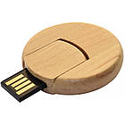 Дерев'яний USB флешнакопичувач під друк корпоративного логотипу 16 ГБ бежевий колір (0247-16GB), фото 3