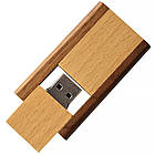 Флеш накопичувач USB 8ГБ ДЕРЕВ'ЯНА темна (під нанесення) 0212-2-8GB | Юсб флешка, фото 5
