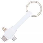 Універсальний USB-кабель 3 в 1 USB-Lightning-MicroUSB-Type C під нанесення логотипу (UC07), фото 3