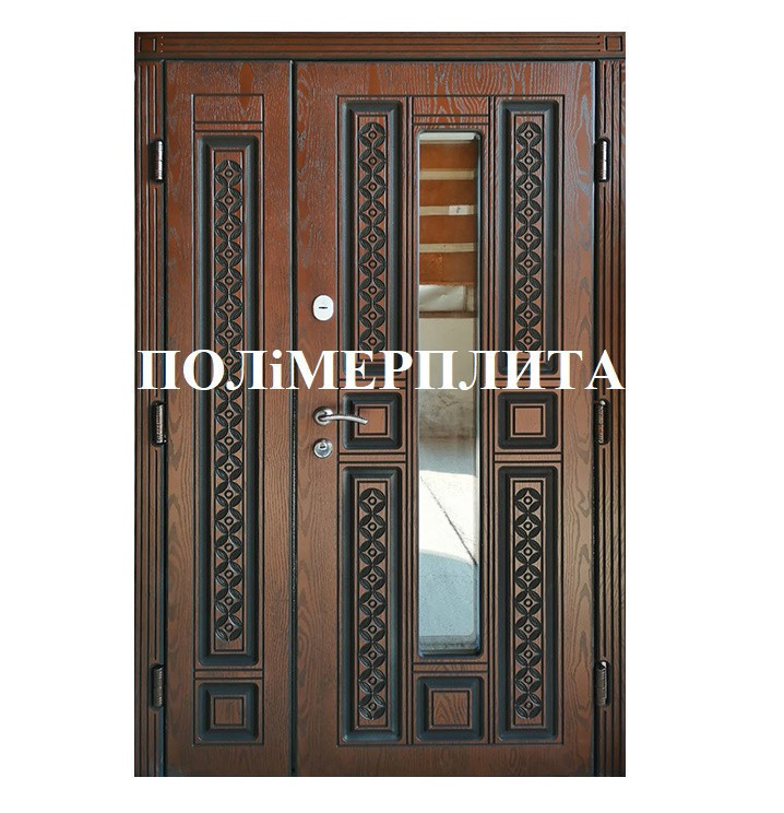 Двері вхідні з полімер плитою з куванням