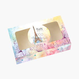 Упаковка для пряників з прозорим вікном - Париж - 200х115х50 мм