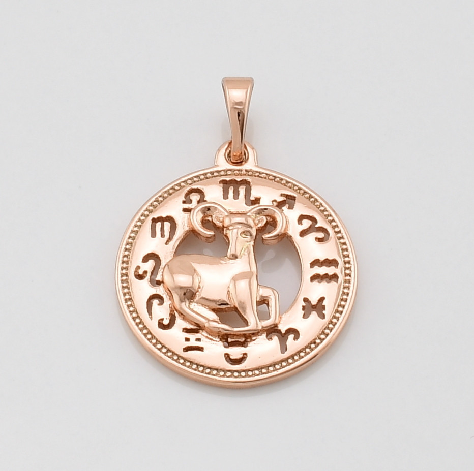 Знак зодіаку Овен 80710 розмір 28х20 мм позолота РО, фото 1