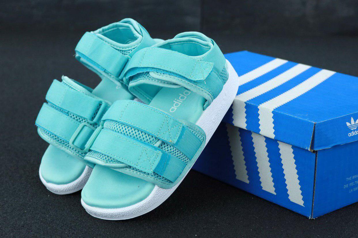 Жіночі спортивні сандалі Adidas Sandals Mint Adilette (сандалі Адідас м'ятного кольору)