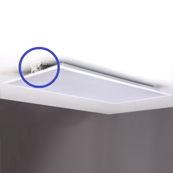 Світлодіодна накладна ЛІД LED панель 600х600 з кріпленням на засувки На фото зображена світлодіодна накладна ЛІД LED панель 600х600 з кріпленням на засувки