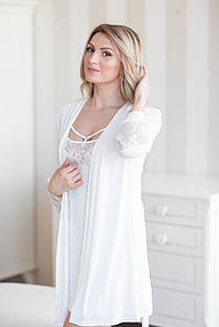 Жіночий халат-пеньюар Shato 1108/1 ecru