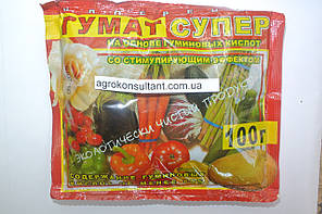 Гумат Супер, 100 г - стимулятор, набір мікро-і макроелементів