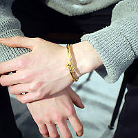 Жіночий браслет цвях золотий колір, Жиночий браслет цвяхів, Браслетик у формі цвяха