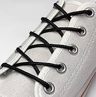 Шнурки для обуви 4 мм 80 см / черный (упак.36 пар) простой круглый / тип 5.4 KIWI