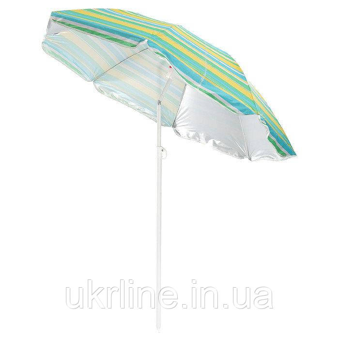 Пляжна парасолька з нахилом 180 см, сонцезахисна парасолька з кріпленням спиць Ромашка та УФ захистом