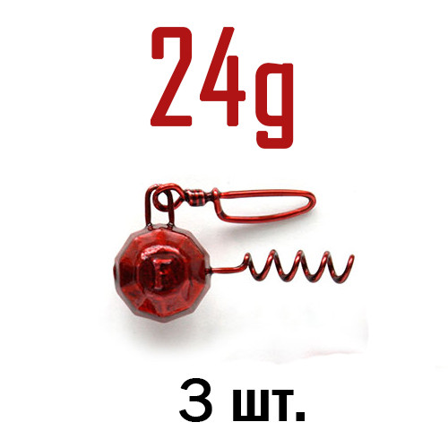 ШТОПОР ГРАНЁНЫЙ Fanatik цвет: RED 24 г. 3 шт.