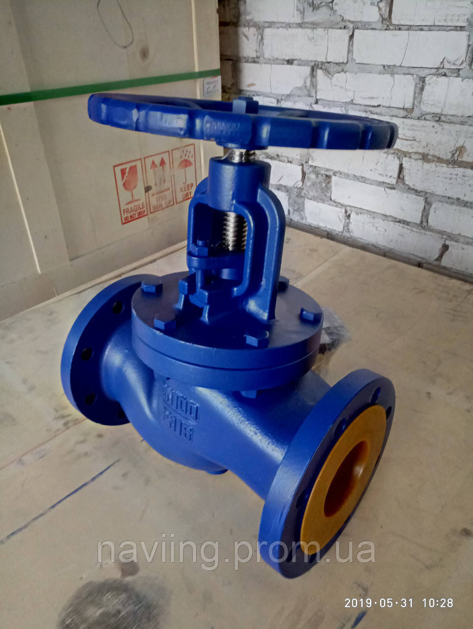 Вентиль (клапан) DN50 PN16 T: -10...+200 C чавунний запірний фланцевий ...