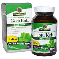 Готу Кола, Nature's Answer, Gotu Kola, 950 мг, 90 вегетарианских капсул