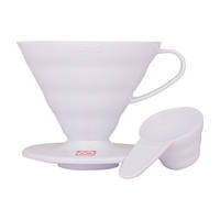 Пуровер из пищевого пластика Hario V60-02 Plastic Dripper White