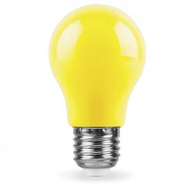 Декоративна світлодіодна лампа жовта антимоскітна LB-375 Е27 3W 230V Код.59589