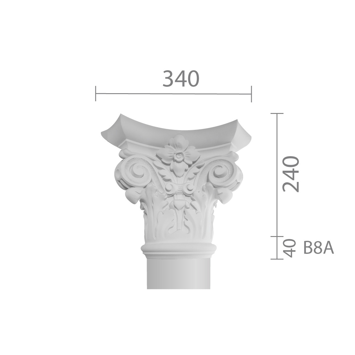 Капітель з гіпсу, гіпсова капітель кп-8 (1/2)