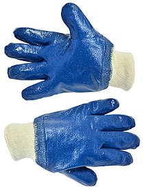 Рукавички маслостойкие Technics з нітриловим покриттям сині (16-227)