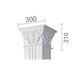 Капітель з гіпсу, гіпсова капітель кп-12 (квадратна)