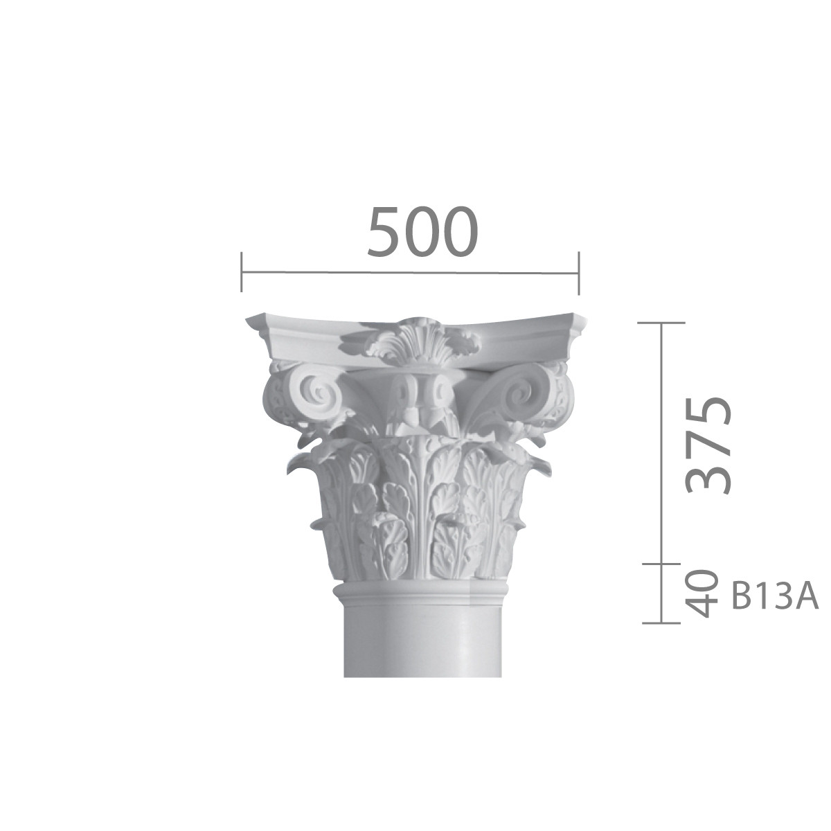 Капітель з гіпсу, гіпсова капітель кп-13 (1/2)