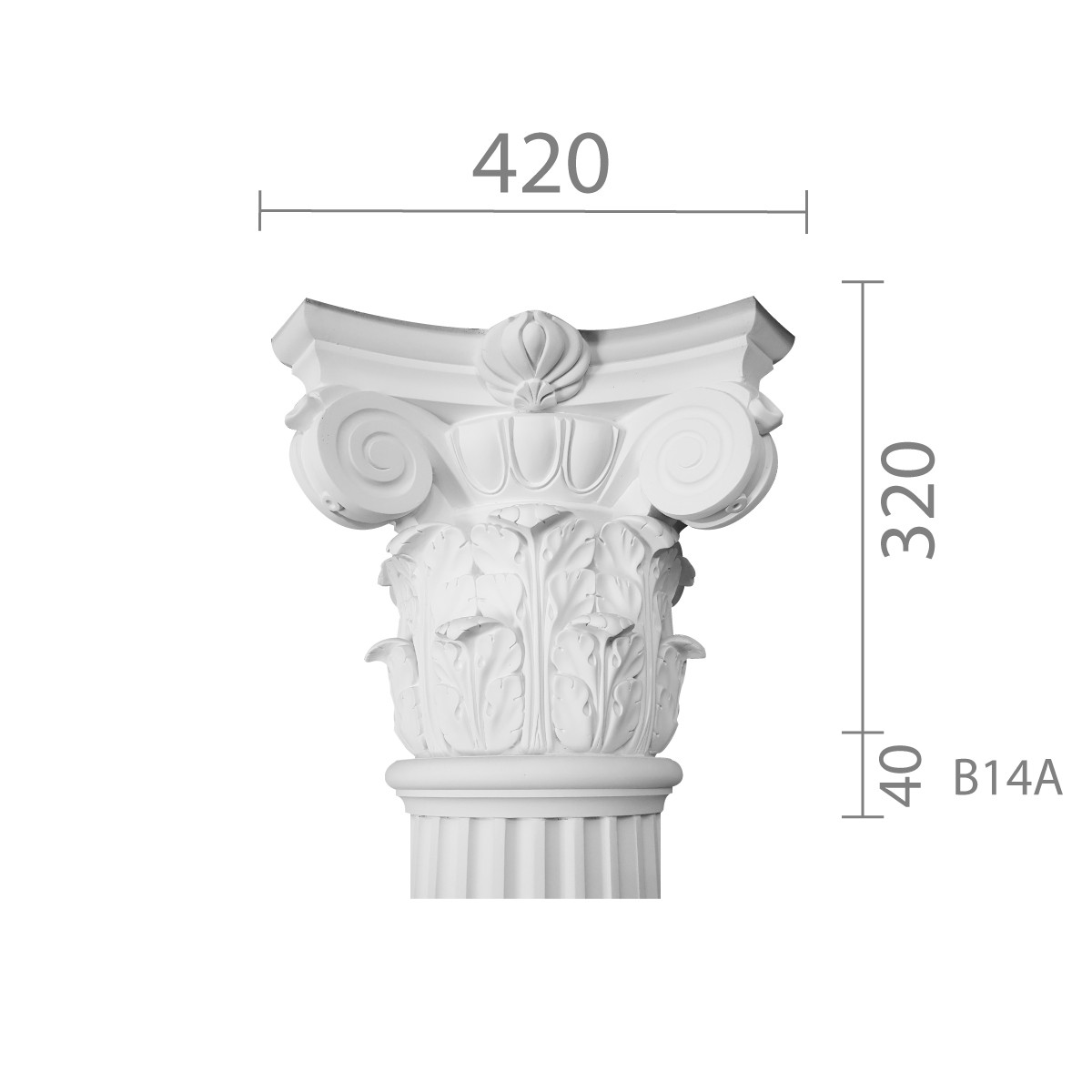 Капітель з гіпсу, гіпсова капітель кп-14 (1/2)
