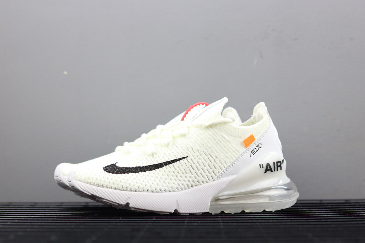 Nike airmax 270 flyknit white hot sale