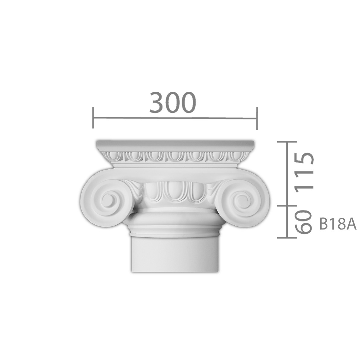 Капітель з гіпсу, гіпсова капітель кп-18 (1/2)
