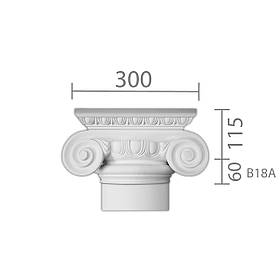 Капітель з гіпсу, гіпсова капітель кп-18 (1/2)