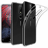 Чохол Case для Nokia 6.1 Plus силіконовий прозорий