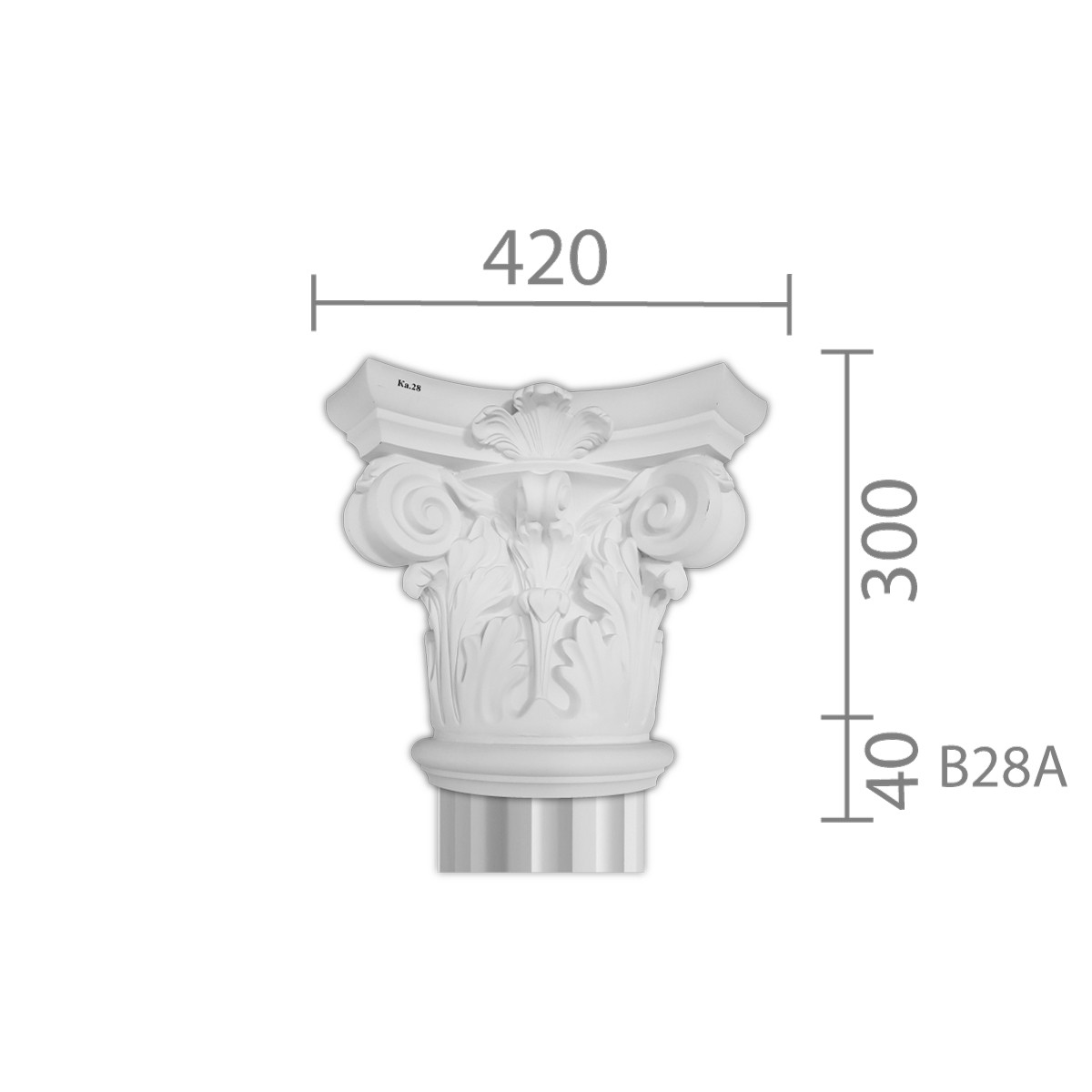 Капітель з гіпсу, гіпсова капітель кп-28 (1/2)