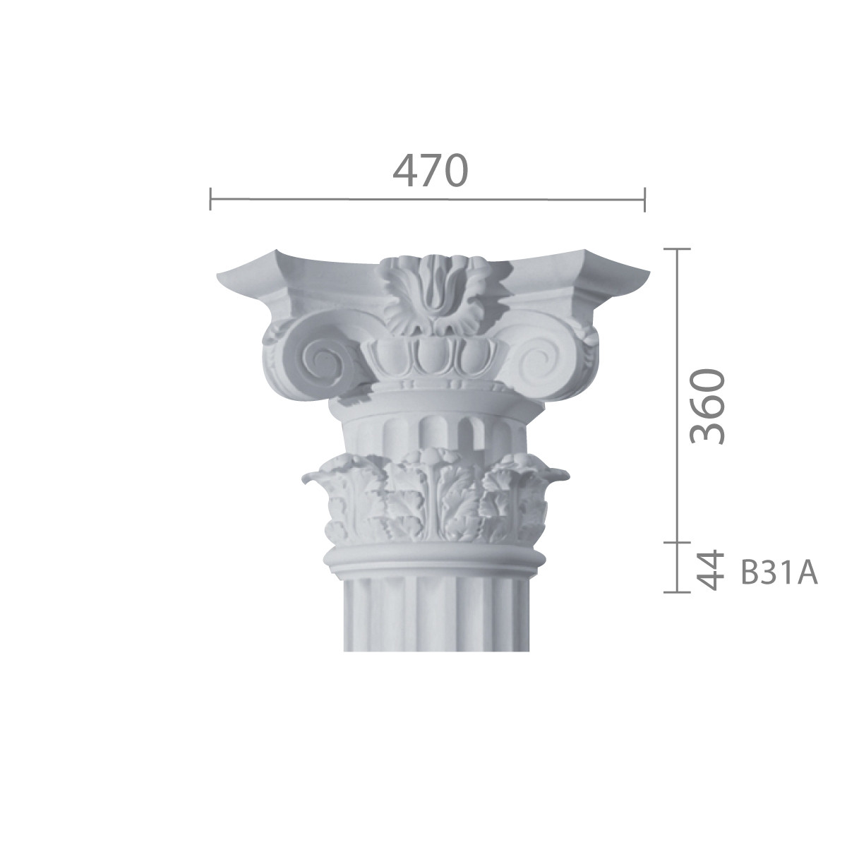 Капітель з гіпсу, гіпсова капітель кп-31 (1/2)