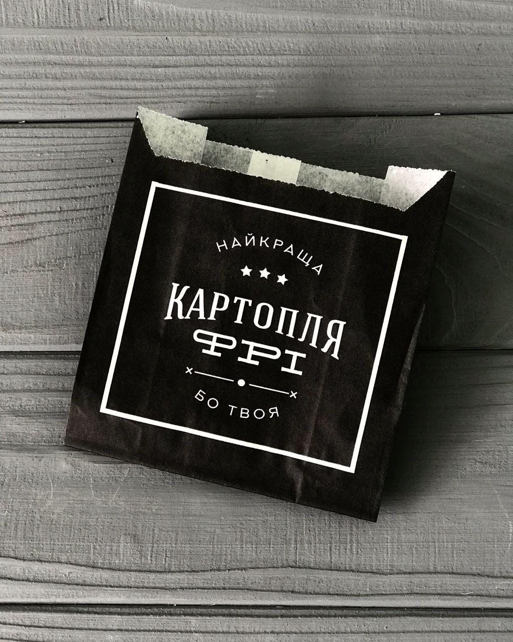 Упаковка для картоплі фрі середня (100 - 150г) 120Ф