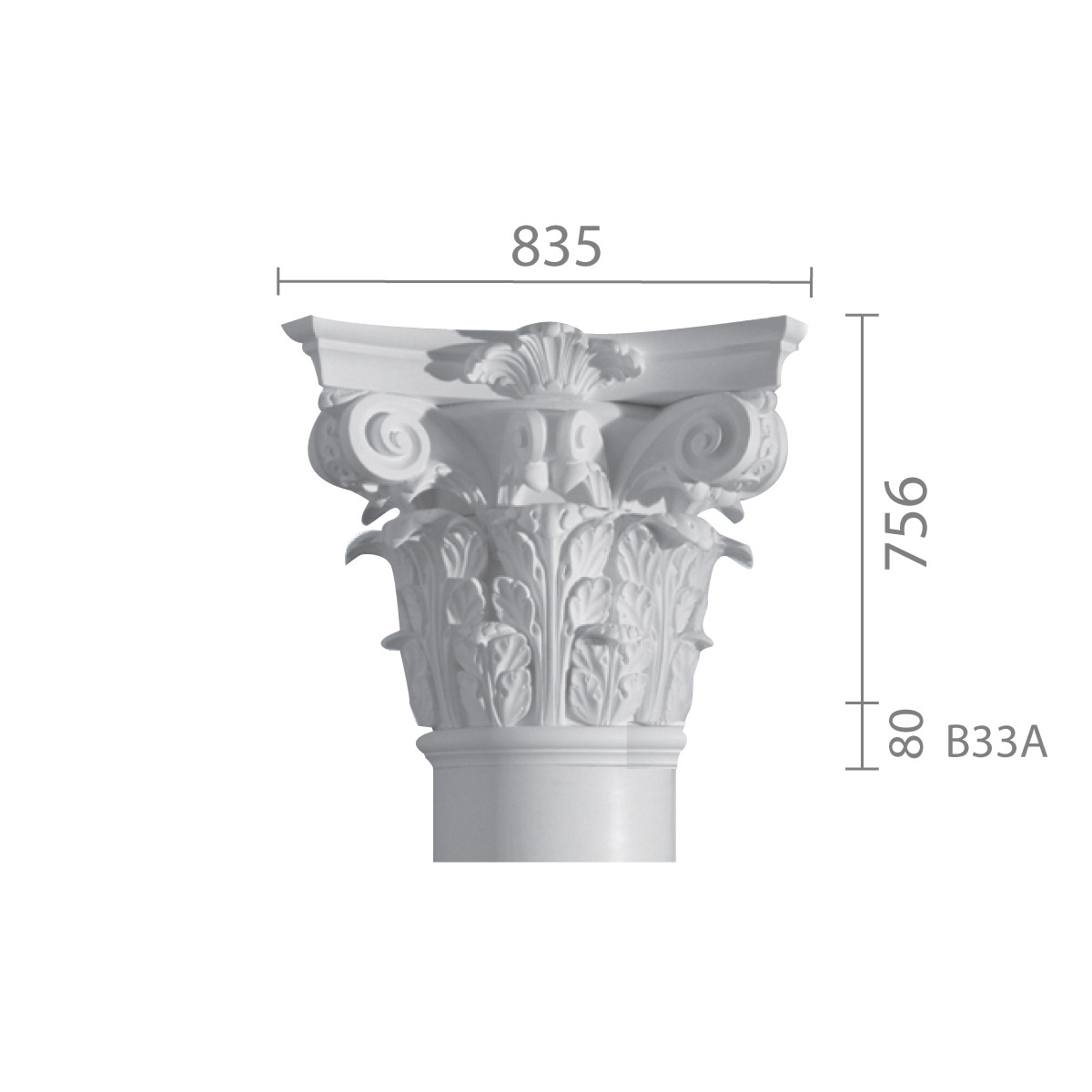 Капітель з гіпсу, гіпсова капітель кп-33 (1/2)