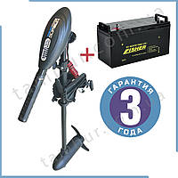 Лодковий електромотор для тролінгу Haswing Osapian 30Lbs чорний 12 В + гель Fisher 90Ah