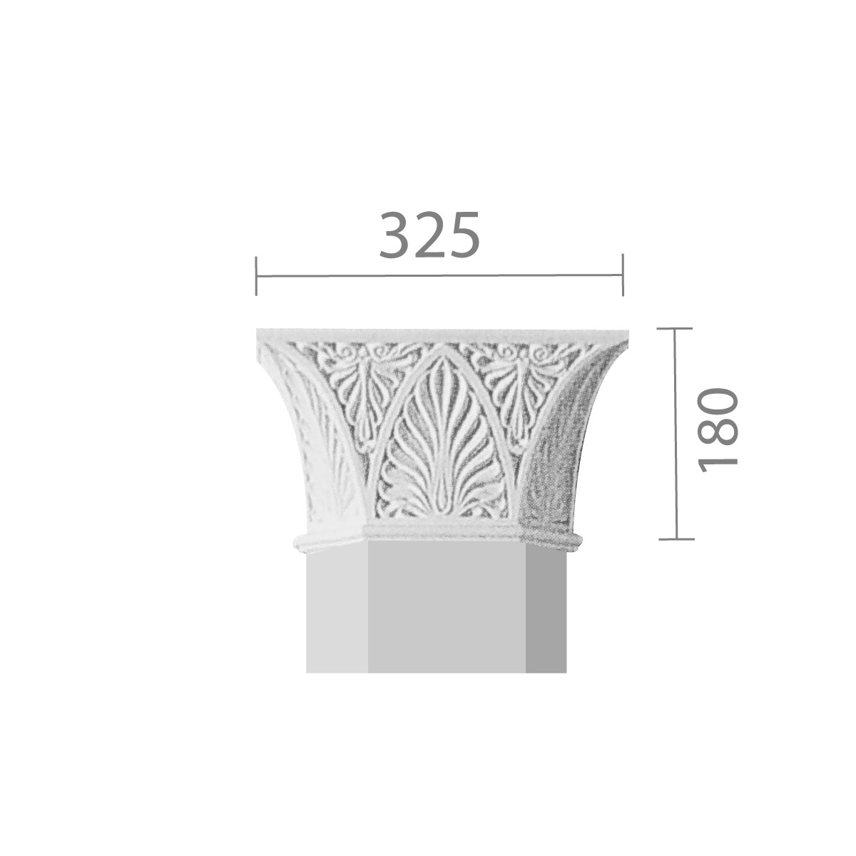 Капітель пілястри, гіпсова капітель кп-38 (1/2)