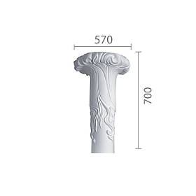 Капітель з гіпсу, гіпсова капітель кп-43 (1/2)