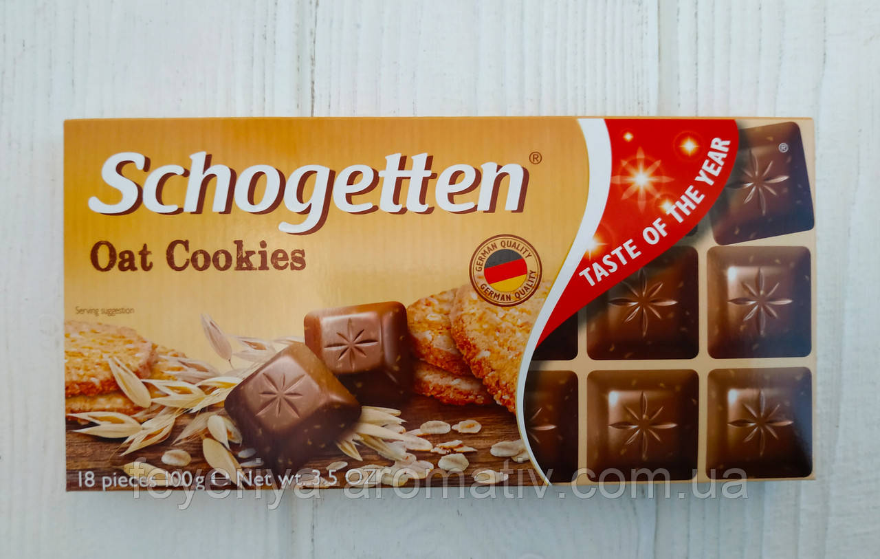 Шоколад молочний із вівсяним печивом Schogetten Oat Cookies 100г (Німеччина)