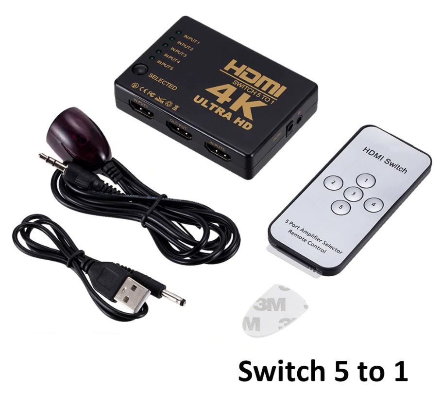 HDMI Switch з ДУ на 5 портів, фото 1