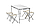 Складаний туристичний стіл + 4 стільці Folding Table 120x60 см, компактний стіл, фото 3