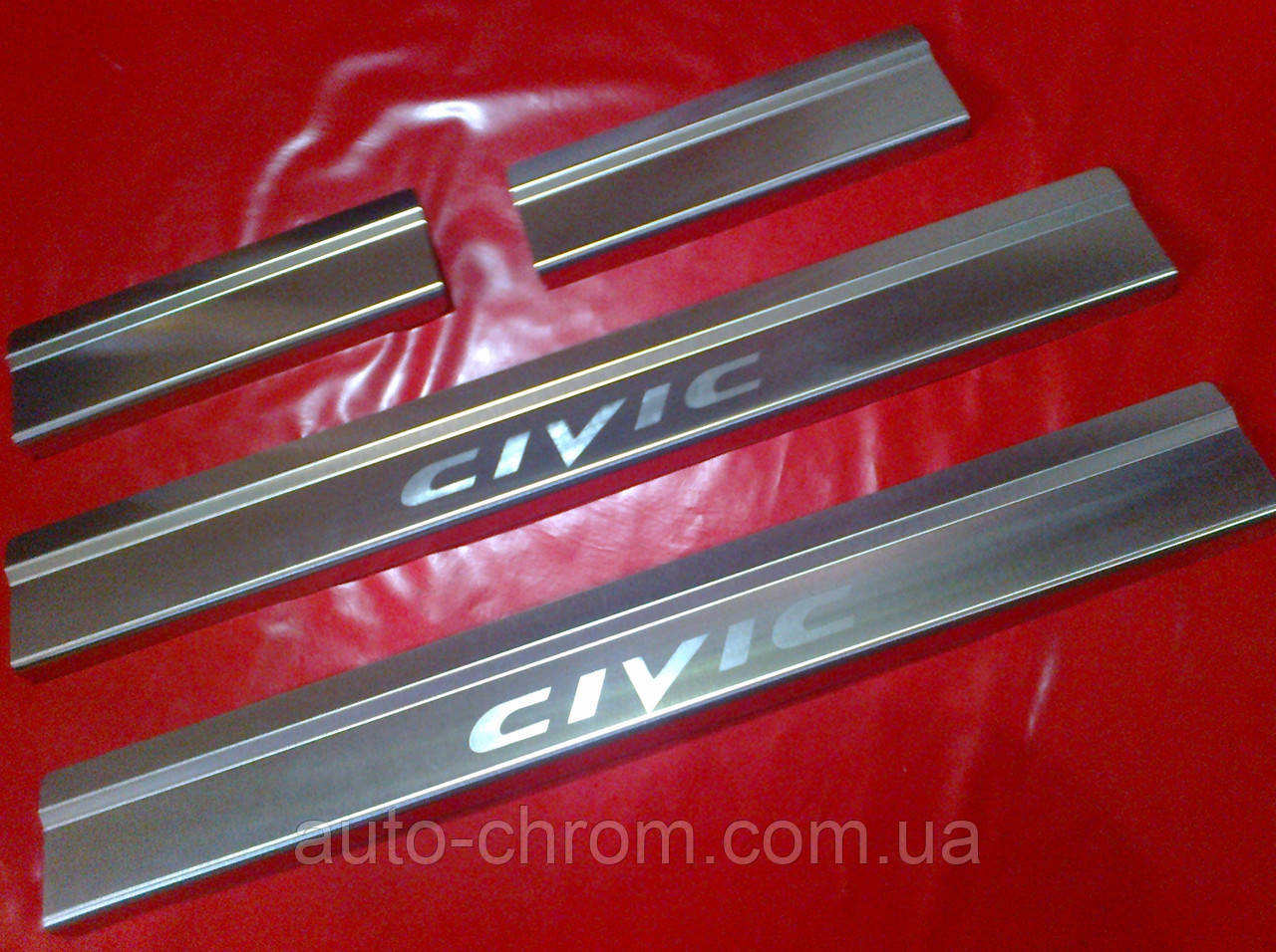 Накладки на пороги HONDA CIVIC 9 2012-2017, фото 1