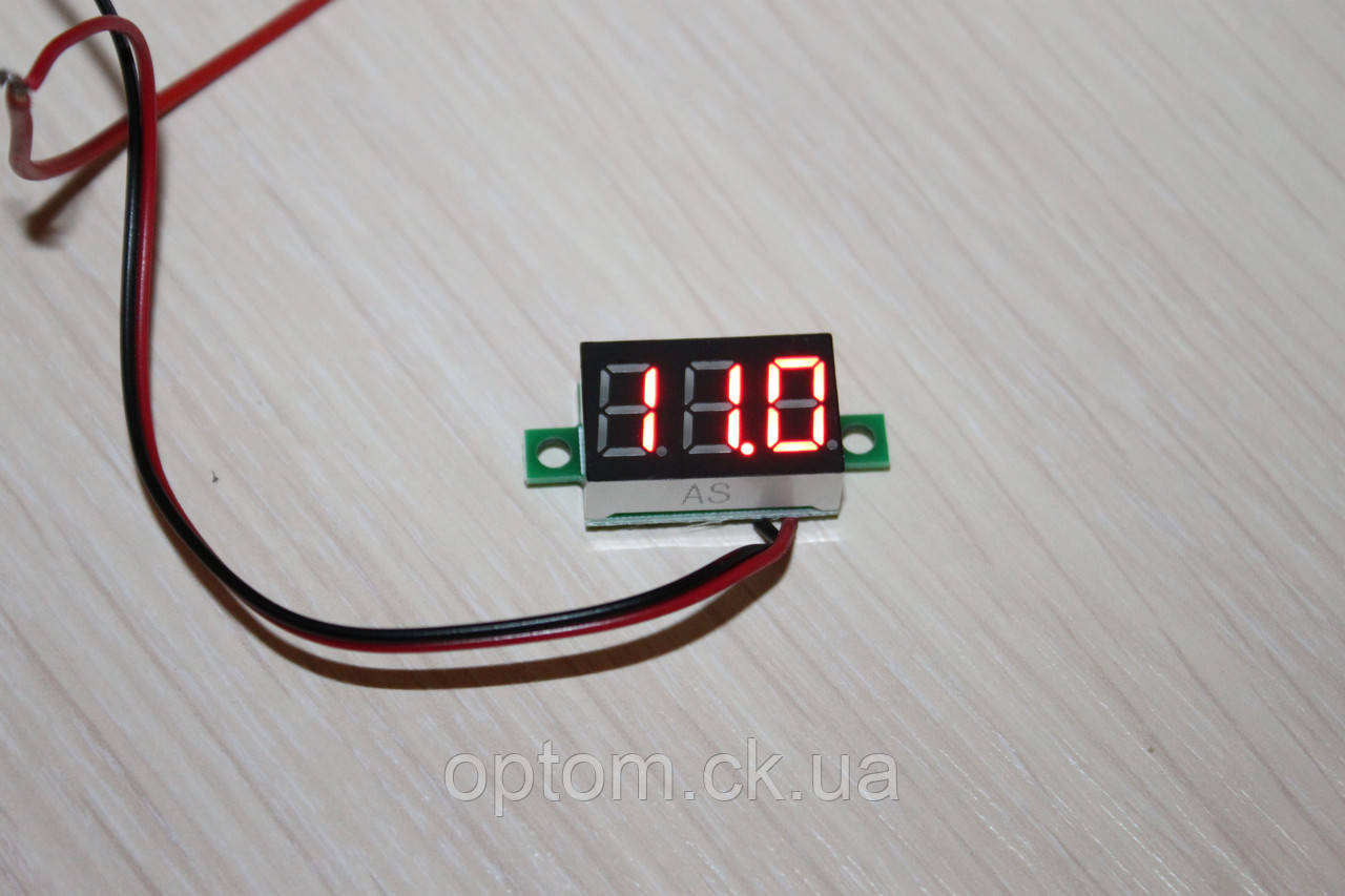 Вольтметр DC 2.5-30V XH-B102 червоні цифри