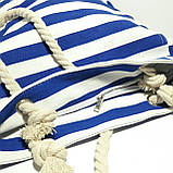Пляжна сумка синя смуга Кишеню, фото 4