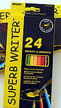 Олівці Кольорові акварельні 24 кольорів "Superb Writer" 4120-24 Marco, фото 2